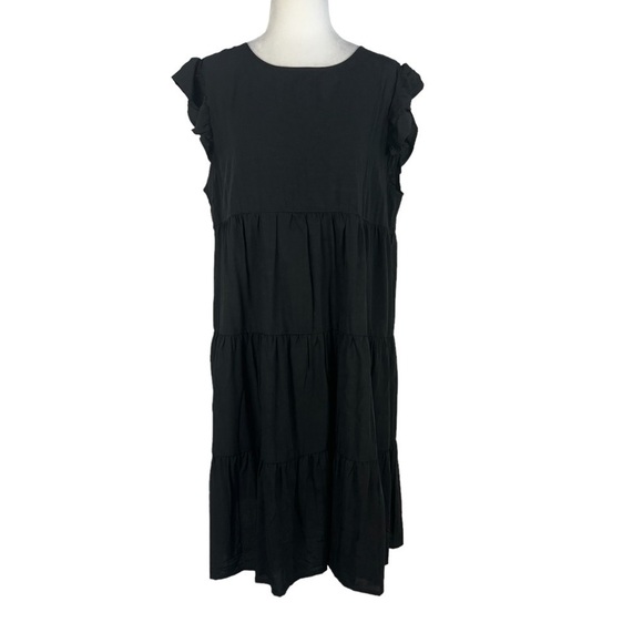 Kirundo NEW WITH TAG CAP RUFFLE SLEEVE A-LINE LINED MINI BABYDOLL DRESS - Picture 1 of 15